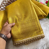 Golden Rekha Tissue Silk Saree