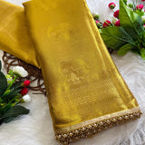 Golden Rekha Tissue Silk Saree