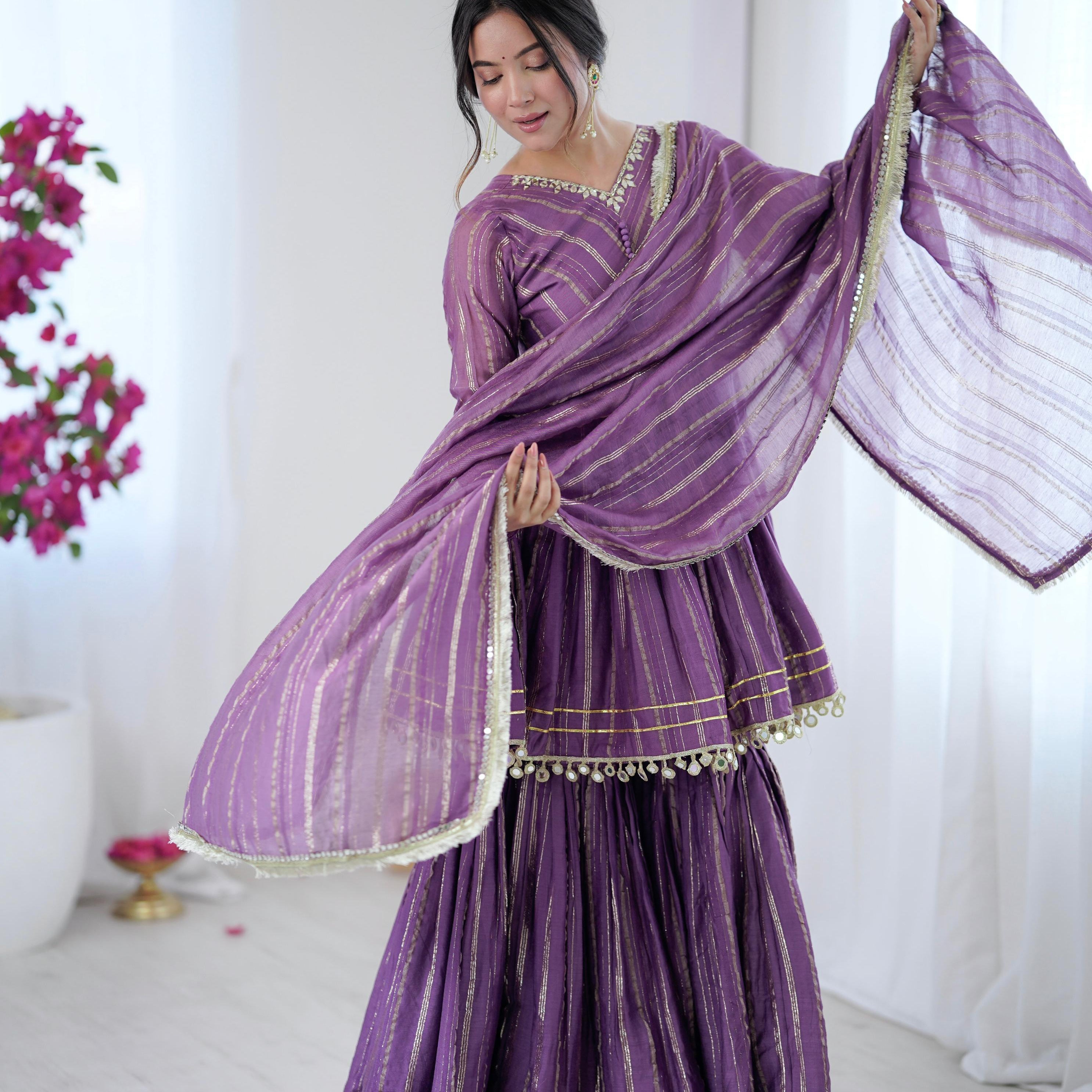 Ethnic Mirror Work Suit Set