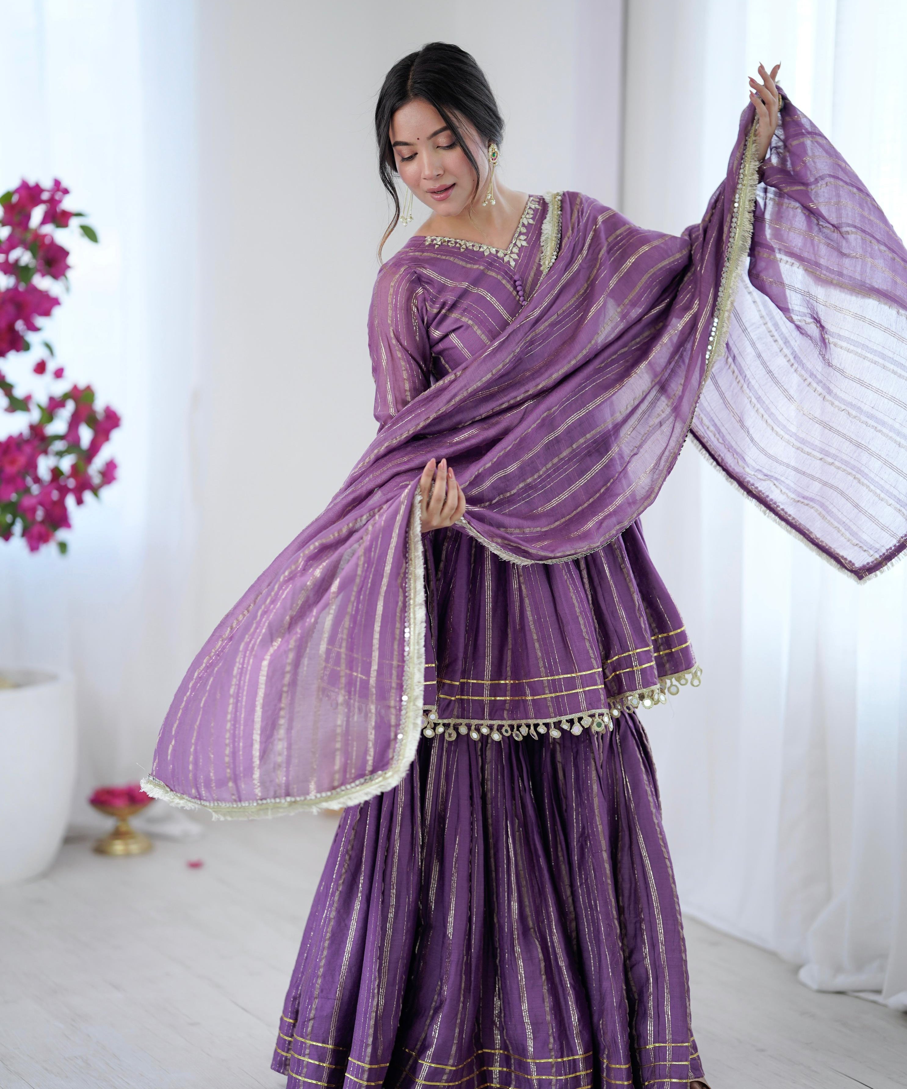 Ethnic Mirror Work Suit Set