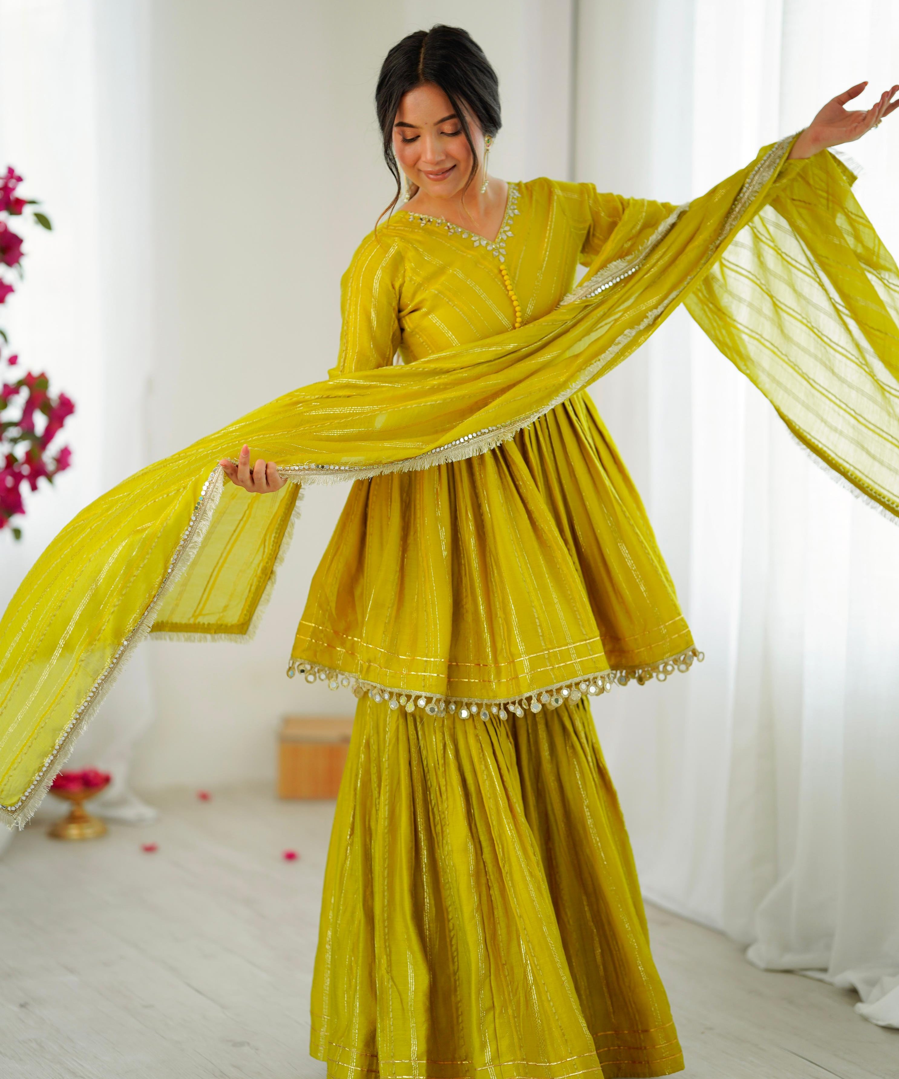 Ethnic Mirror Work Suit Set