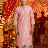 Wedding Men's Jacquard Silk Kurta