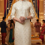 Wedding Men's Jacquard Silk Kurta