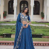 Wedding Vichitra Silk Lehenga Choli