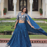 Wedding Vichitra Silk Lehenga Choli