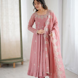 Elegant Embroidered Anarkali Gown