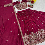 Festive Embroidered Silk Lehenga