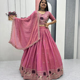 Festive Peacock Embroidered Lehenga