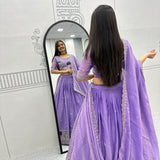 Festive Peacock Embroidered Lehenga