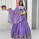 Festive Peacock Embroidered Lehenga