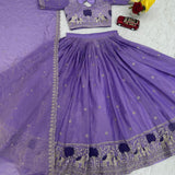 Festive Peacock Embroidered Lehenga