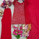 Dashing Georgette Top Plazzo