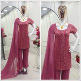 Dashing Georgette Top Plazzo