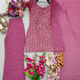 Dashing Georgette Top Plazzo