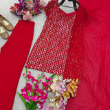 Dashing Georgette Top Plazzo