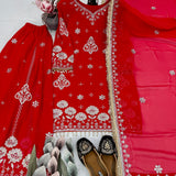 Royal Embroidered Top Plazzo Suit