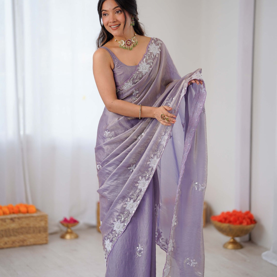 Garima Festive Fendy Satin Saree