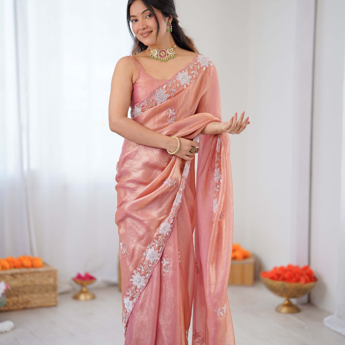 Garima Festive Fendy Satin Saree
