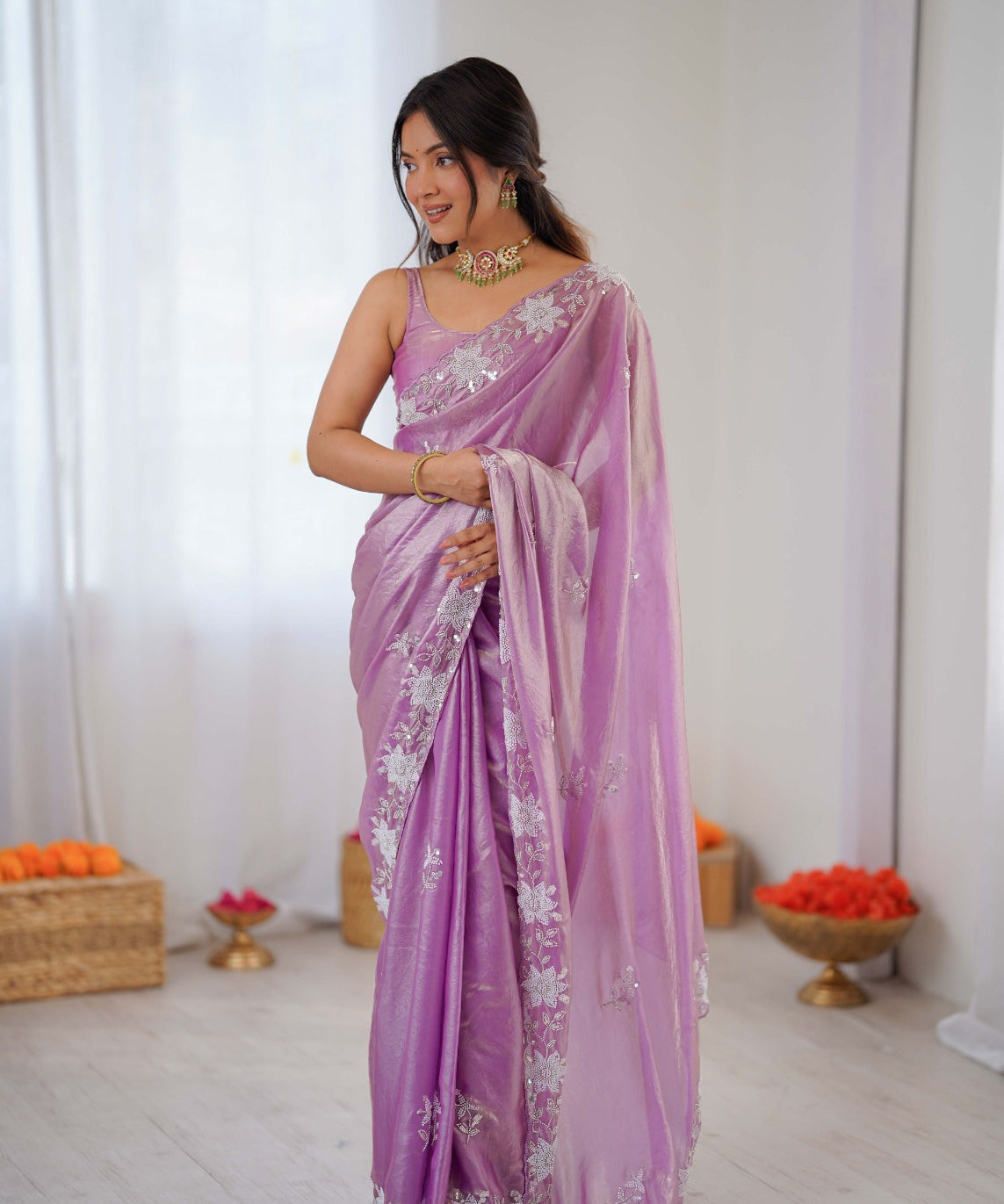Garima Festive Fendy Satin Saree