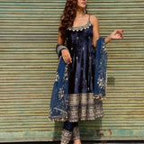 Fancy Pure Vichitra Silk Gown