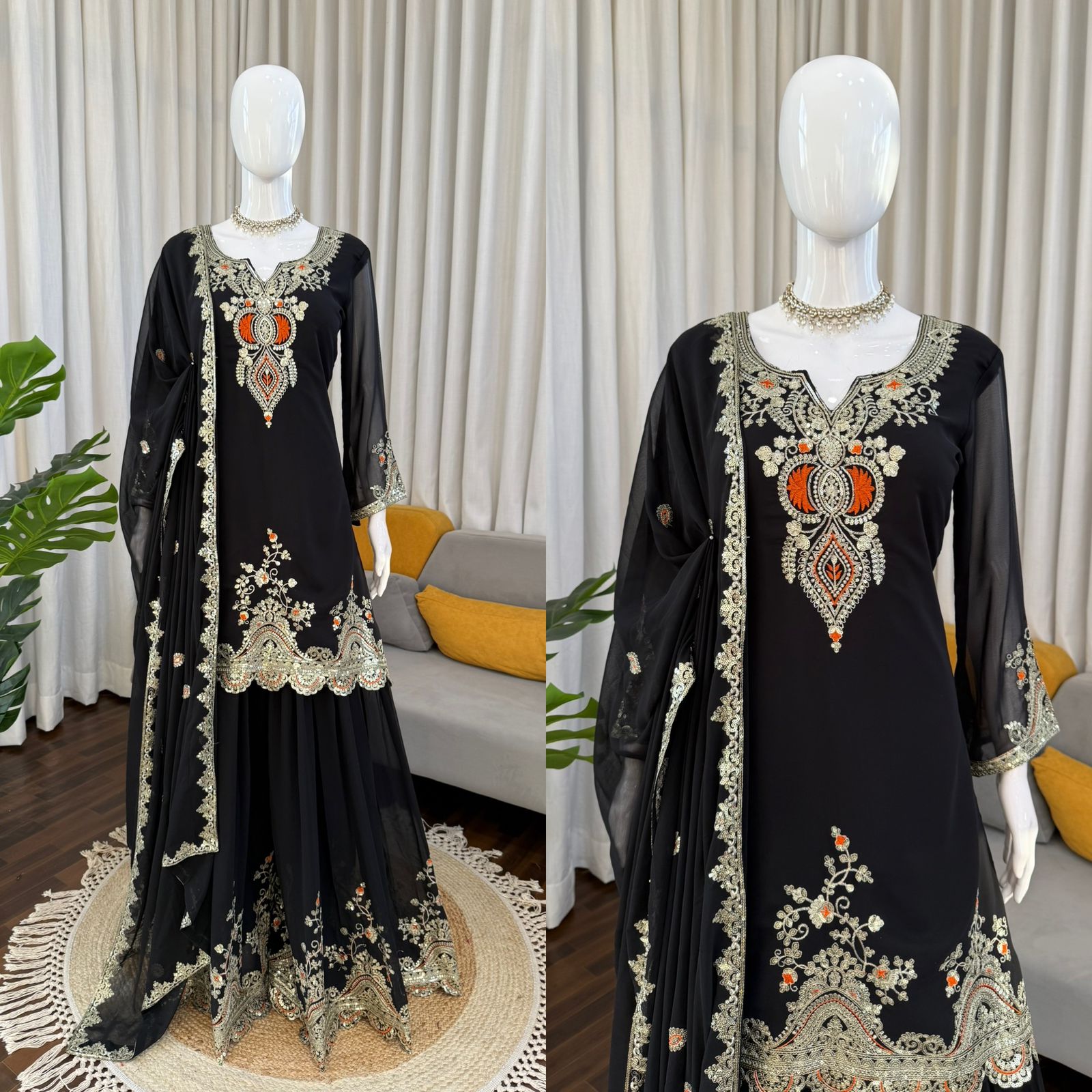 Elegant Georgette Top Sharara
