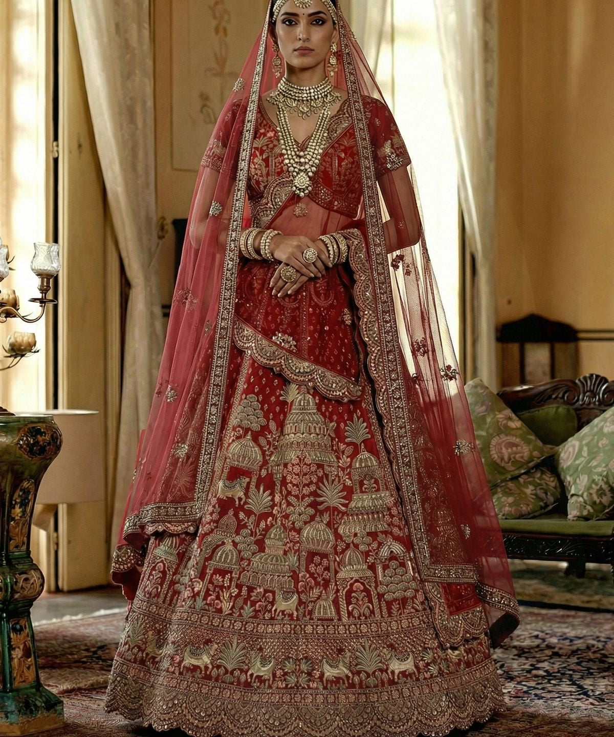 Royal Wedding Embroidered Lehenga