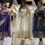 Pakistani Embroidered Anarkali Gown
