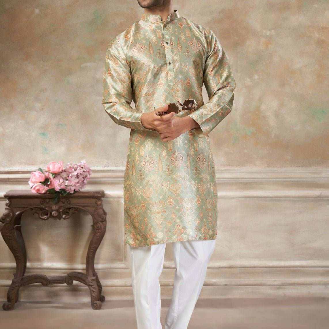 Presenting  new party wear silk kurta
