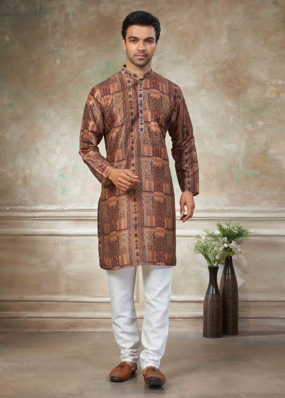 Presenting  new party wear silk kurta