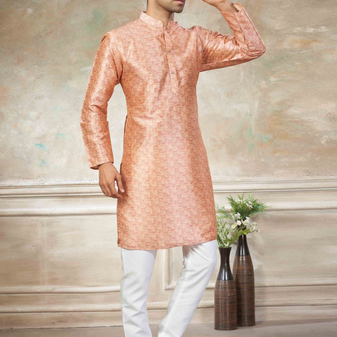 Presenting  new party wear silk kurta