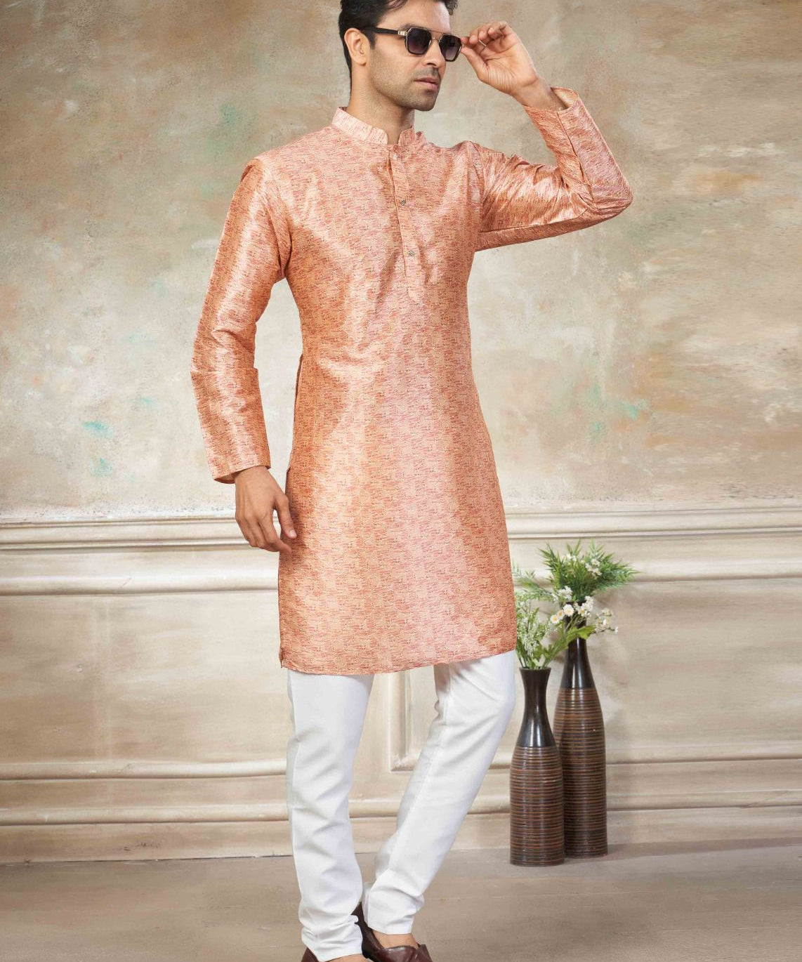 Presenting  new party wear silk kurta