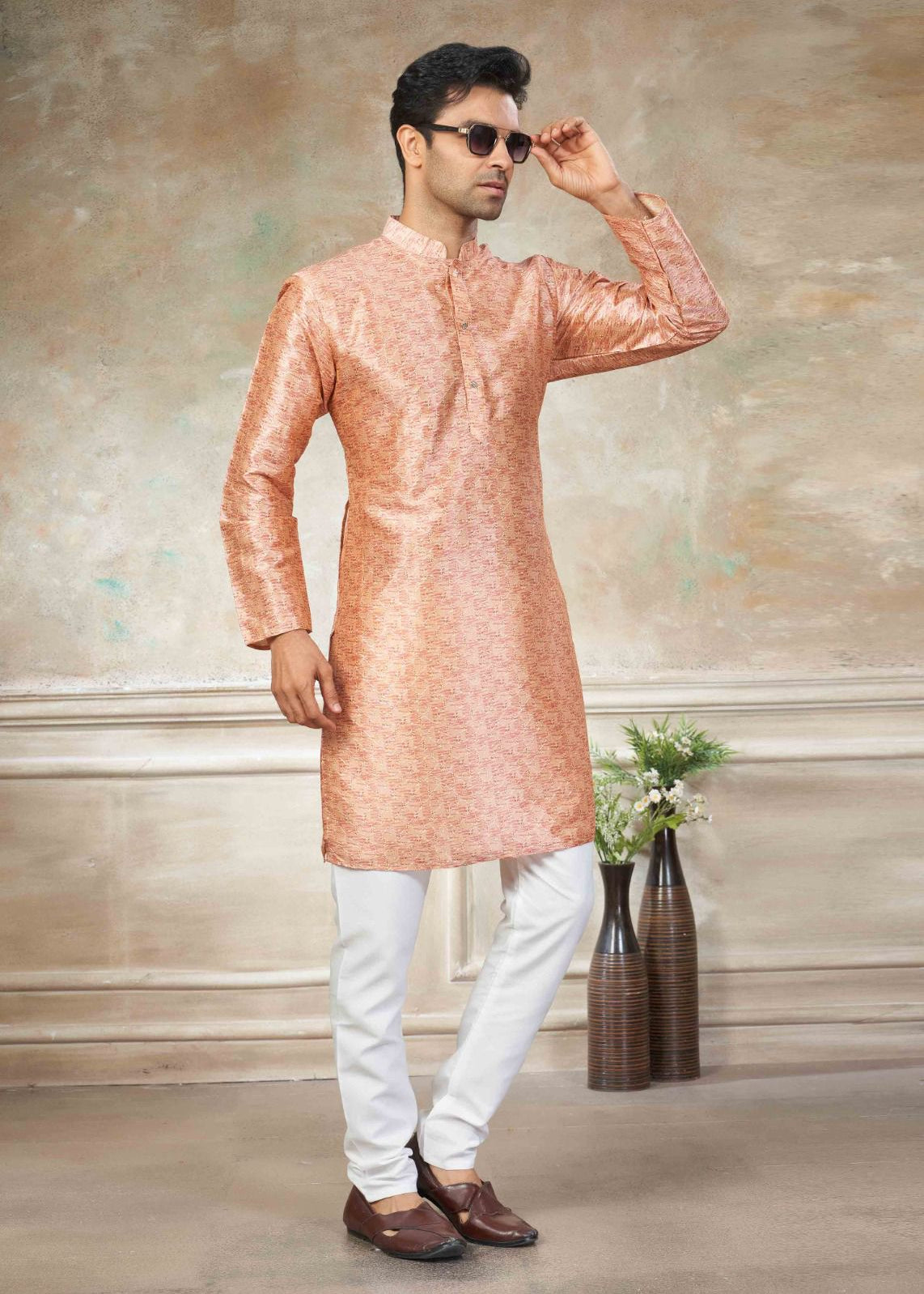 Presenting  new party wear silk kurta