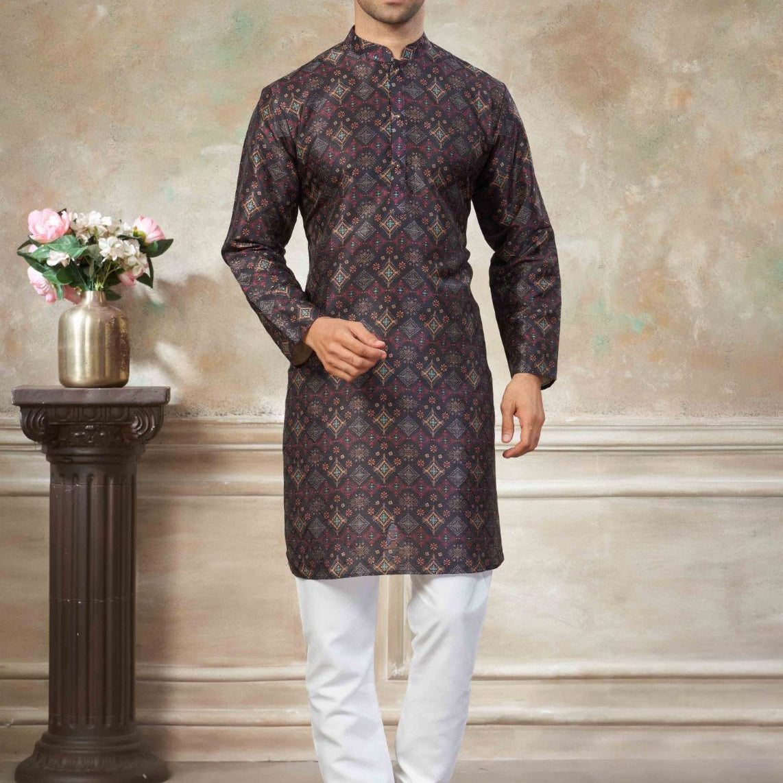 Presenting  new party wear silk kurta