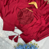 Designer Roman Silk Anarkali Gown