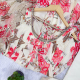 Stylish Floral Print Straight Suit