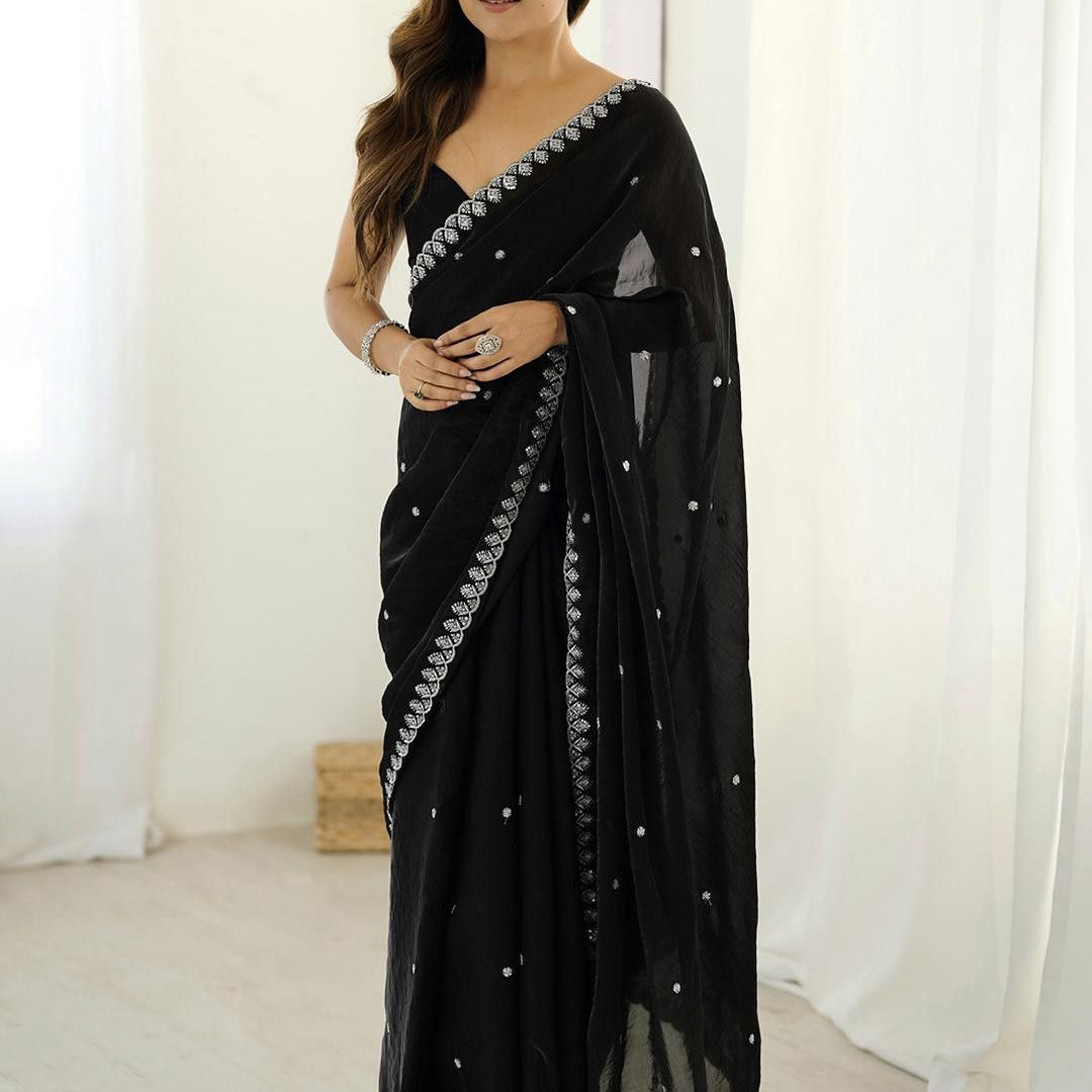 Designer Fendy Satin Silk Saree