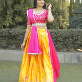 Traditional Leheriya Silk Lehenga Choli