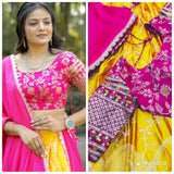 Traditional Leheriya Silk Lehenga Choli