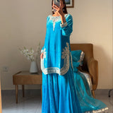 Designer Velvet Top Plazzo