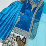 Designer Velvet Top Plazzo