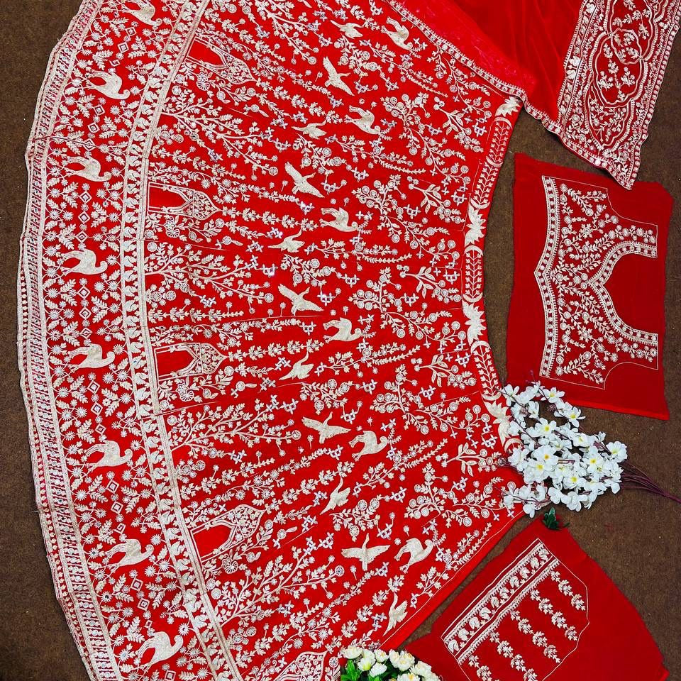 Bridal Wedding Embroidered Lehenga