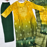 Trendy Bandhej Cotton Straight Suit