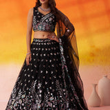 Adorn Net Bridal Wedding Lehenga