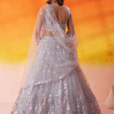 Adorn Net Bridal Wedding Lehenga