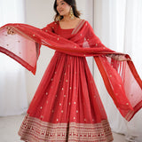 Crunchy Freshlook Anarkali Gown