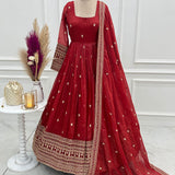 Crunchy Freshlook Anarkali Gown
