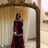 Designer Ethnic Velvet Suit