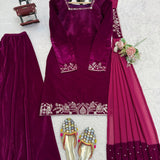 Designer Ethnic Velvet Suit