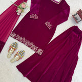 Designer Ethnic Velvet Suit