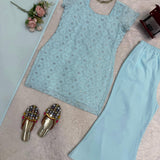 Crafted Georgette Embroidered Suit